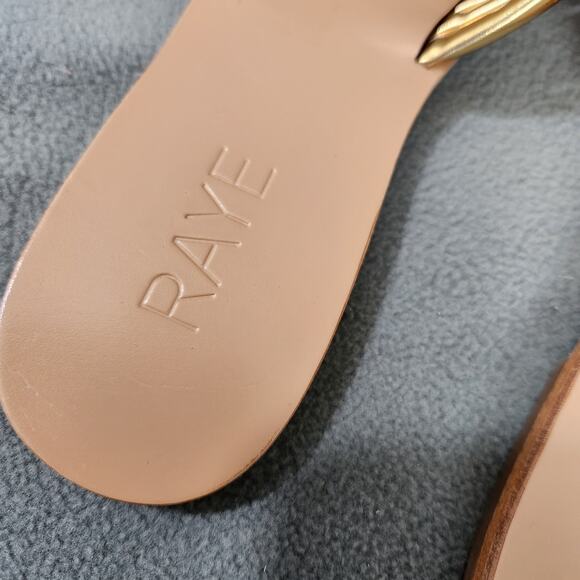 RAYE Ziggy‎ Slide Sandals in Metallic Gold Women's Size 8.5 xrevolve Twist Wrap - Picture 3 of 15